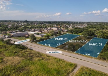 2 Lotes Sobre Av Marconi con 2554 m² c/u y Conexion Directa a Ruta 11